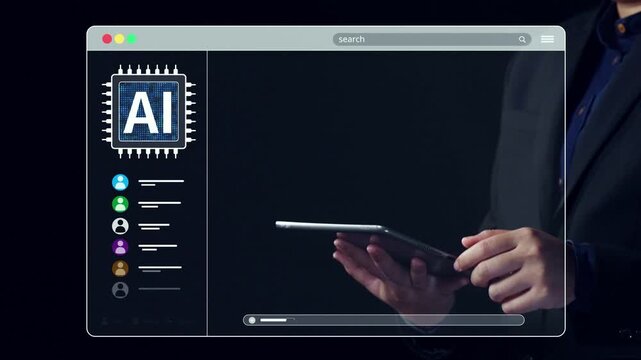 AI platform generating art images with dynamic interface. AI-generated content appears in image gallery artificial intelligence view. Genrative AI loading multiple image from AI design engine. Elide