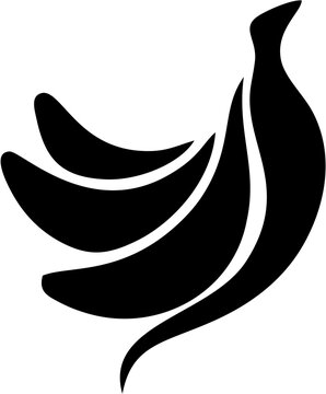 Desain logo pisang hitam putih