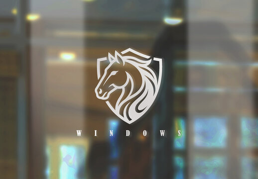 Glass Window Text and Logo Effect