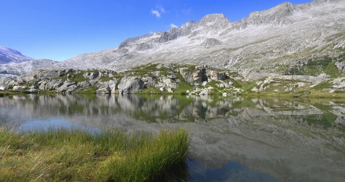 Fantastic landscape overlooking lake Mandrone