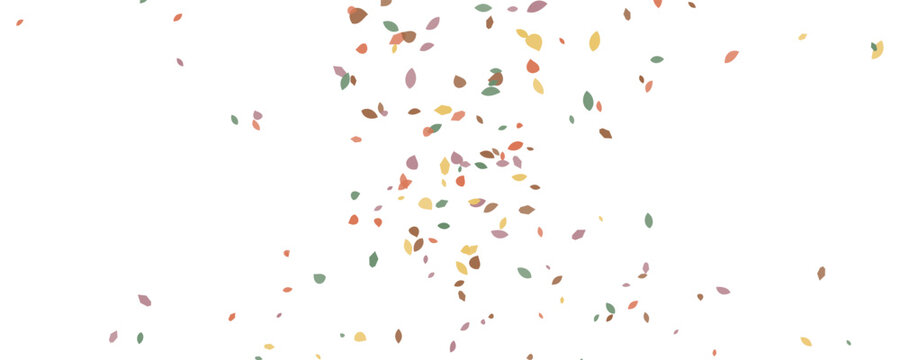 Scattered autumn leaves falling in soft light with copy space for design elements