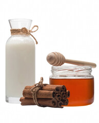 Fresh Milk Honey and Cinnamon Sticks Arrangement © Ahsan