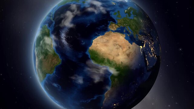 Earth Zoom In to Al Fujayrah United Arab Emirates Satellite Animation