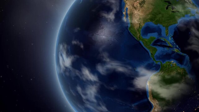 Earth Zoom In to Dominican Republic Pinpoint Map Animation