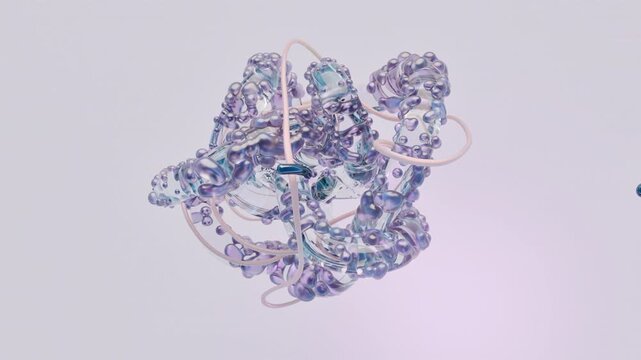 Glass sculpture - 3D animation - Perfect loop - 4k 60fps