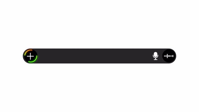 search engine bar with voice input animation on transparent background, Ai search bar sign animated with alpha channel.