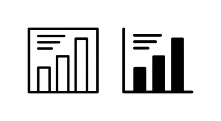 Obraz premium Bar chart icon, glyph for business growth