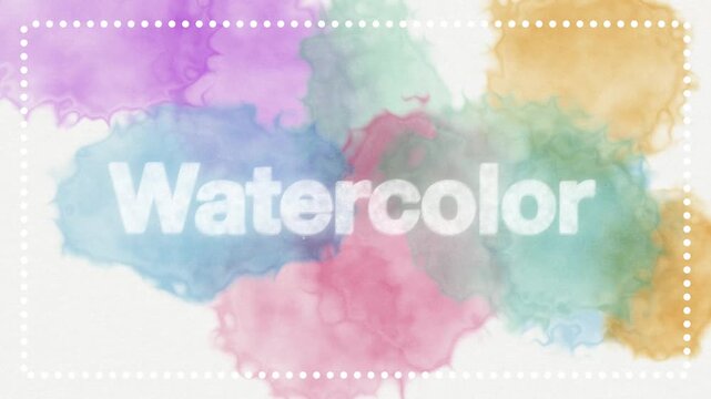 Pastel Watercolor Blotches Wash Seamless Animation Loop Background