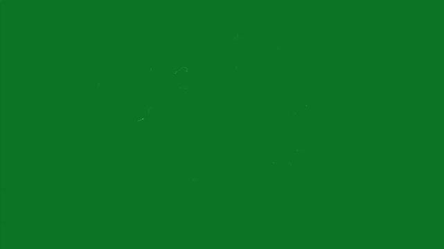 Magical sparkling white glitter particles creating a smooth glowing circle ring animation on green background representing luxury Christmas starry dust trail, twinkle effect, and 4k overlay.