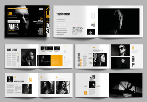 Fashion Magazine Template Design Layout
