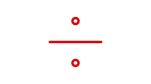 Animated Division Sign Icon Motion Graphic Math Divide UI UX