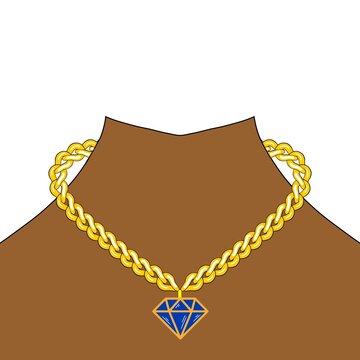gold necklace with a chain