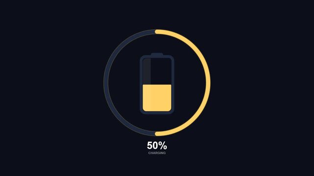 Battery charging progress ring showing forty percent