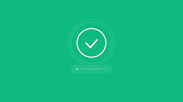 Minimal circular loading spinner animation on green background
