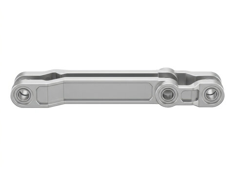 Adjustable metal camera rail clamp with two locking screws for mounting equipment.