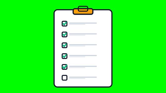 Task checklist progress with completed and pending checkboxes