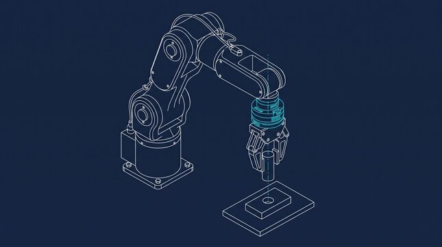 Robotic arm inserting pin