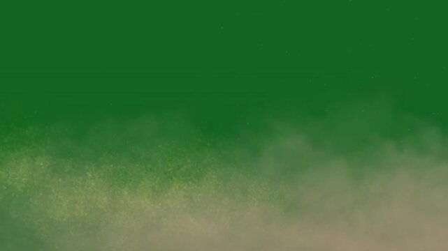 Soft rising white smoke fog vapor and steam on a keyable chroma key green screen background