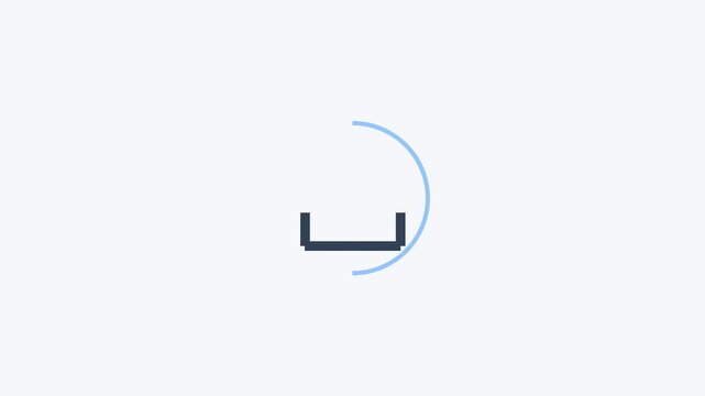 Download arrow icon animation with progress ring, seamless loop