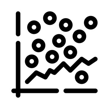 scatter plot line icon