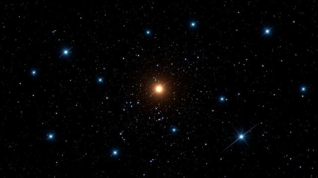Red star exploding in bright flash and shockwave, leaving expanding pink nebula shell in starry space