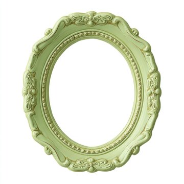 Elegant vintage oval frame decor