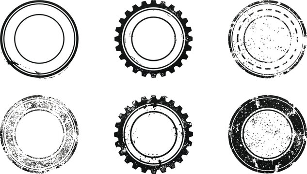 Vintage grunge rubber stamps vector graphic illustration design elements