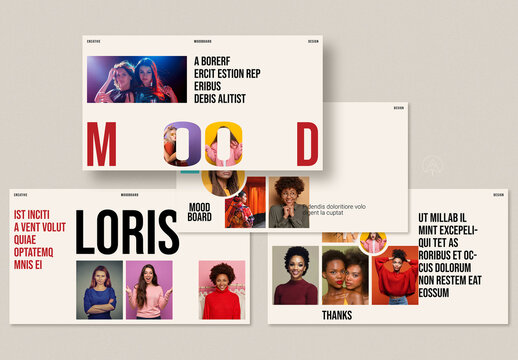Bold Editorial Moodboard Presentation Design