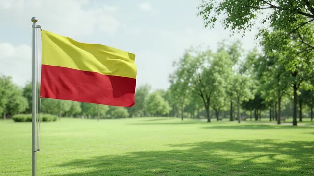 Karnataka Flag Waving in Public Park for Rajyotsava Celebration