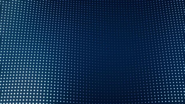 Seamless 4K Loop of a Top Down Blue LED Dot Matrix with Bands of Light Running Right to Left