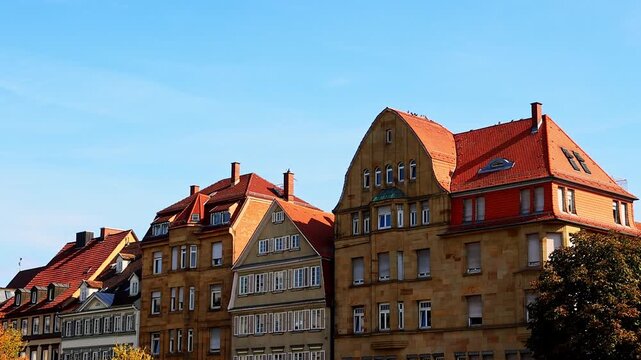 the center of stuttgart germany 4k video