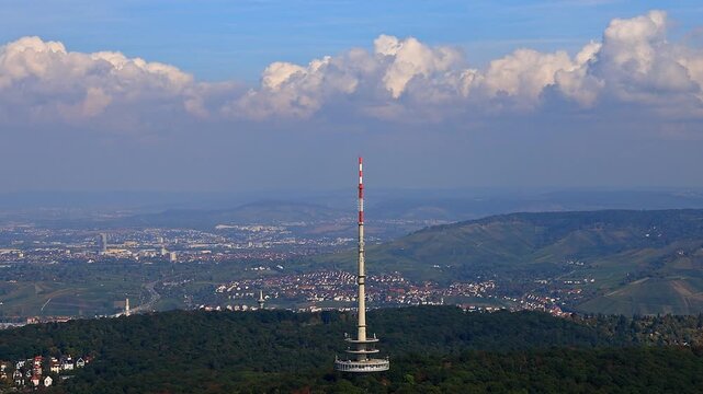the center of stuttgart germany 4k video