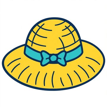 Sun hat vector illustration on white background