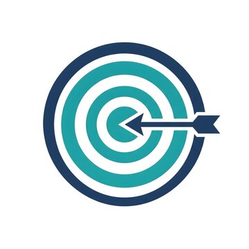 Modern Business Goal Achievement Concept with Target Bullseye and Arrow Vector Illustration for Marketing Strategy and Success