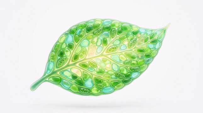 Dynamic Swirl of Flying Mixed Green and Autumn Leaves Isolated on White Background