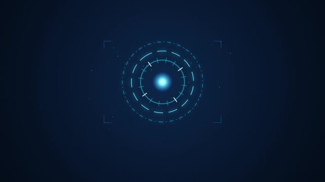 A cosmic spiral galaxy with glowing blue core and faint star trails against a deep space background.