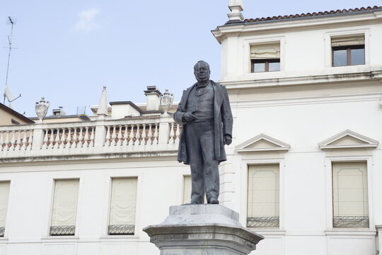 statue of Camillo Benso, count of Cavour in the Italian city of Padua