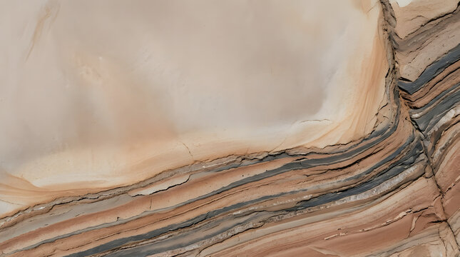 Luxury Natural Brown Marble Stone Texture with Elegant Beige and Grey Veining Background