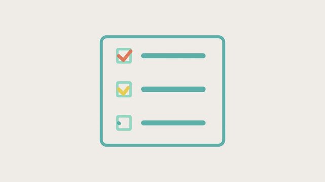 Checklist marks drawing and erasing in sequence on a card