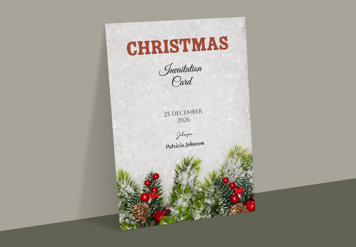 Cristmas Invaitation Card Layout