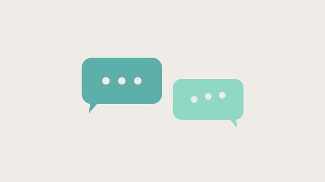 Two speech bubbles pulsing with animated typing dots