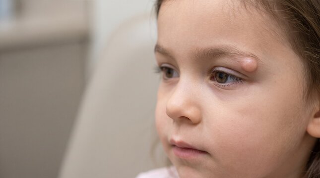 Pediatric Dermoid Cyst Near the Outer Eyebrow