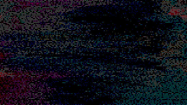 Abstract colorful digital glitch background with RGB pixel dot grid pattern. Perfect for modern technology design, computer programming, gaming banners, and sci-fi art.