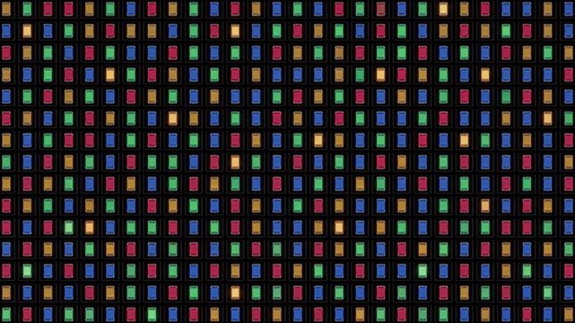 マイクロLEDディスプレイの半導体素子が変調発光するマクロ映像