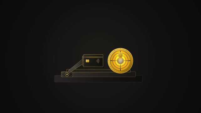Contactless Signal Transfer: Brass Dais Puck And Chip Module Processing Payment Token