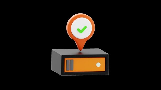 Animated 3D validity concept on alpha channel, ideal for quality assurance presentations, compliance check promos, verification videos, and corporate approval reports