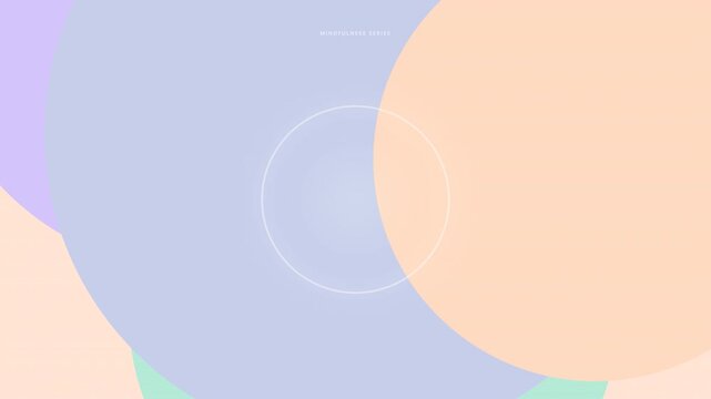 A soothing, seamless looping mesh gradient background animation featuring a minimalist breathing guide. Perfect for mental health, meditation, and mindfulness content.
