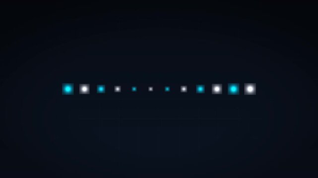 Pulsing dots loader wave animation on dark background