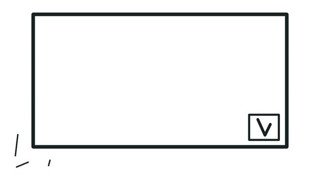 A frame with a check mark inside is shaking on the screen.