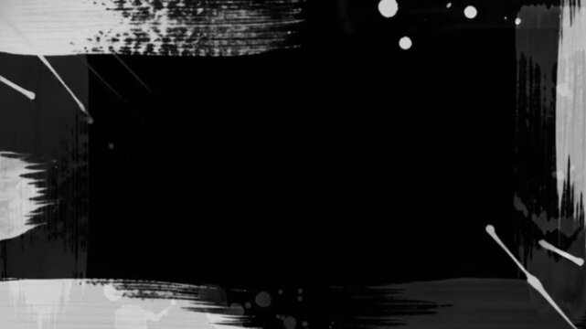 Ink Brush Grunge Texture Transition Animation with Distressed Black Marks, Liquid Paint Effects, and an Expressive Abstract Graphic Overlay